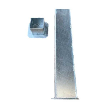 Ground Socket for 100mm post Square GALV 600mm Long c/w Lid