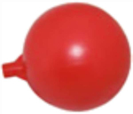 6" Round Plastic Ball Float Br ass Insert