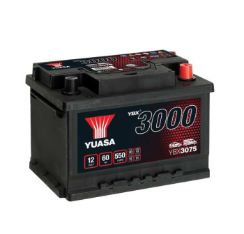 YBX3075 (075) Battery Yuasa MF 12v 60ah 550CCA