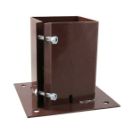 Bolt Down Post Support Clamp 4"X4" ( 100X100 ) Brown / Red