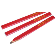Carpenter's Pencils - Red / Medium (Pack of 3)