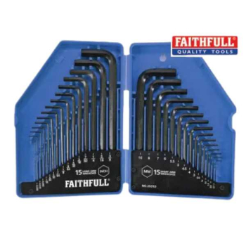 Hexagon Key Set of 30 Metric / Imperial (0.7-10mm 0.028-3/8i Hexagon Key Set of 30 Metric / Imperial (0.7-10mm 0.028-3/8i