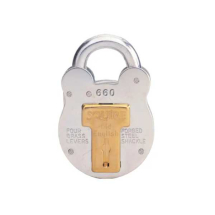 660 Old English Padlock with Steel Case 64mm