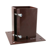 Bolt Down Post Support Clamp 4inchX4inch ( 100X100 ) Brown / Red