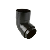 68mm Black 112 Deg Round Downpipe Bend