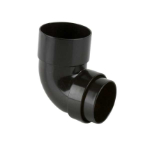 68mm Black 92.5Deg Round Downpipe Bend