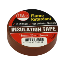 PVC Insulation Tape Electrical 18mm x 25M BROWN