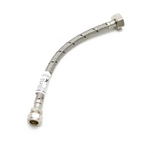 Flexible Tap Connector With ISO Valve 15x1/2inch x 300mm WRAS