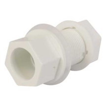 Overflow Straight Tank Connector 21.5mm White