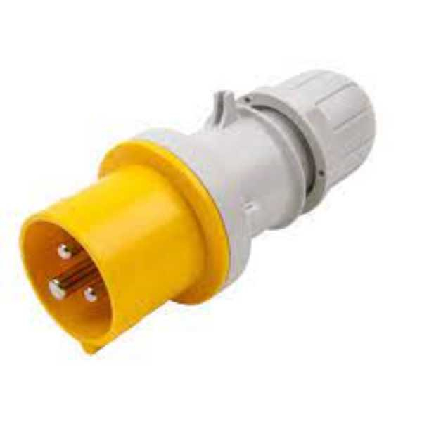Socket Plug Sw Switches & sockets 32amp 2P+E 110V Plug Yellow (3 PIN) - Southwest Fixings