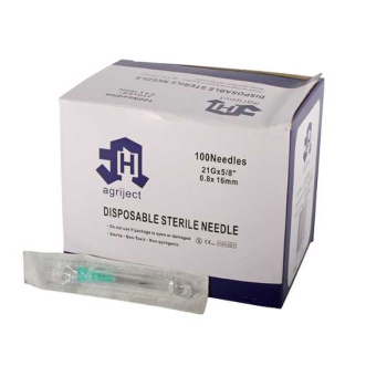Needle Disposable 21g x 5/8Inch Agriject Poly Hub Needle Disposable 21g x 5/8Inch Agriject Poly Hub