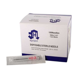 Needle Disposable 18g x 1.5Inch Agriject Poly Hub Needle Disposable 18g x 1.5Inch Agriject Poly Hub