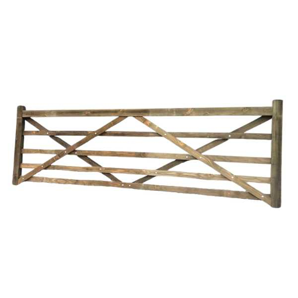 Timber Gate Rough Rough sawn wooden gates Wood gate 4.5m Rough Sawn 3x1 rail ( 15ft ...