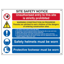 Sign Site Safety Notice 600x800