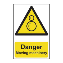 Sign Danger Moving Machinery 200x300