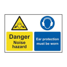Sign Noise Hazard Ear Protection 200x300