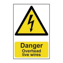 Sign Overhead Live Wires 200x300