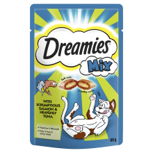 Dreamies Cat Treats 60g Salmon & Tuna Cat Treats Dreamies Cat Treats 60g Salmon & Tuna Cat Treats