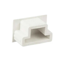 Mini Electric Cable Trunking Stop End White 25x16mm
