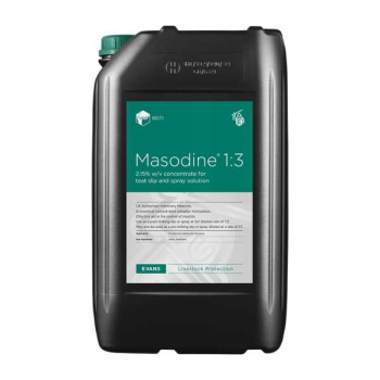 Evans Masodine 1:3 25L Iodophor Post Dip & Spray Evans Masodine 1:3 25L Iodophor Post Dip & Spray