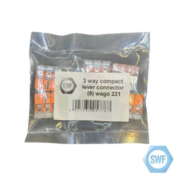 3 Way Compact Lever Connector 6mm Pack of 5 Wago 221 3 Way Compact Lever Connector 6mm Pack of 5 Wago 221