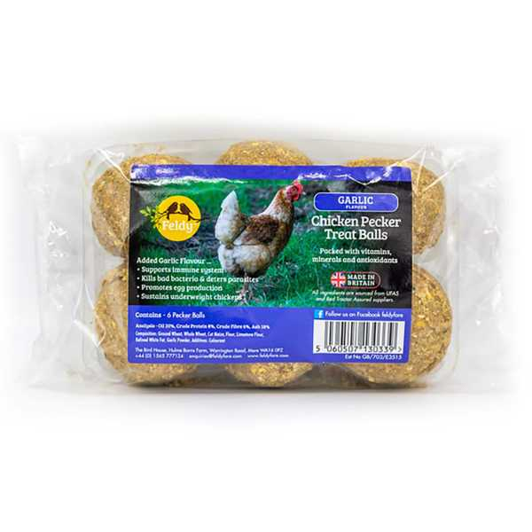 Feldy Chicken Pecker Balls 6 Pack - Original